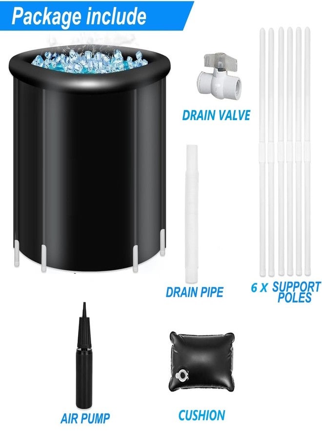 KRLZ Ice Bath Tub for Athletes, Portable Bathtub Adult with Cover, Cold Plunge Tub,Ice Pod Cold Plunge,Outdoor Inflatable Hot Tub Bathtub at Home for Cold Water Recovery - Image 5